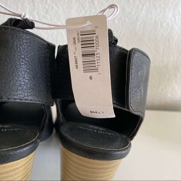 NWT GAP Black Block Heel Sandals sz 6 - Picture 4 of 7